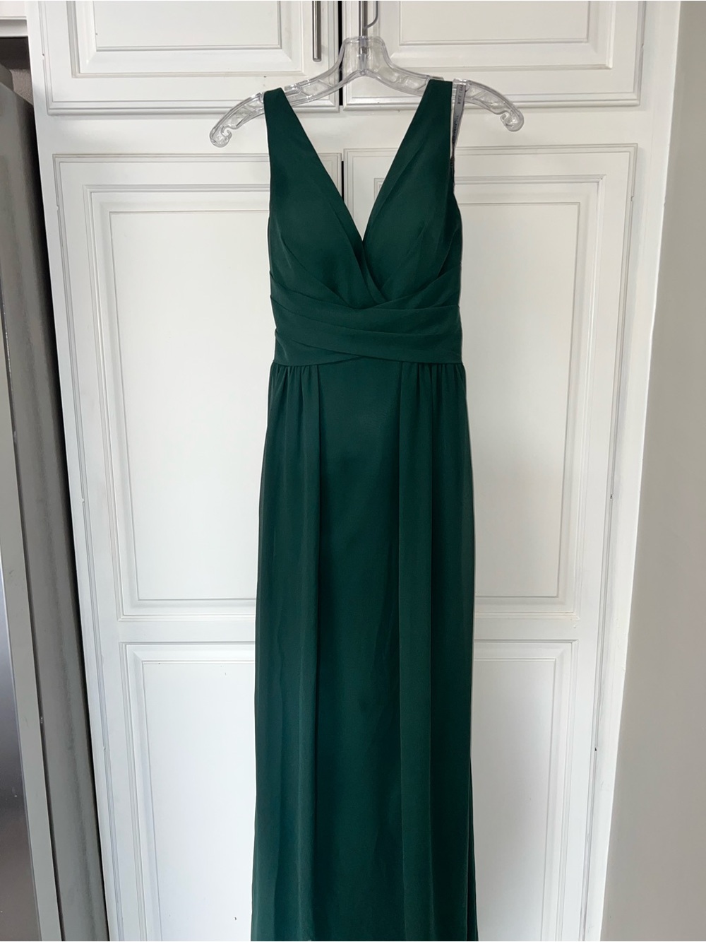 Bill Levkoff Forest Green V-Neck Sleeveless Maxi Dress